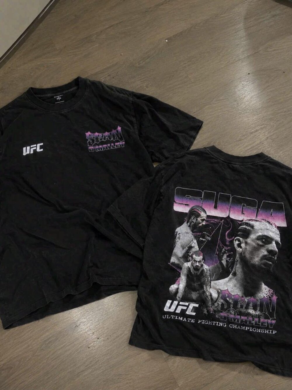 Sean O'Malley "Suga" UFC Fighter Graphic T-Shirt Black